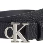 Calvin Klein Cintura Donna Monogram Plaque Buckle in Pelle 2,5 cm