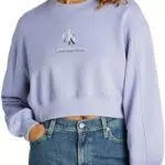 Calvin Klein Felpa Crewneck Cropped Donna Shadow Graphic