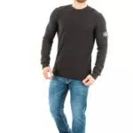 Calvin Klein T-shirt a Maniche Lunghe Badge Waffle LS Tee Uomo