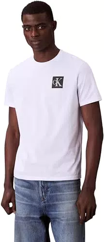 Calvin Klein T-shirt Uomo Maniche Corte Monogram Logo in Cotone