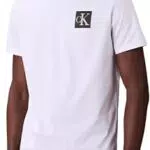 Calvin Klein T-shirt Uomo Maniche Corte con Logo Monogram in Cotone