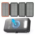 Power Bank Wireless 27000mAh con Ricarica Rapida e Pannelli Solari