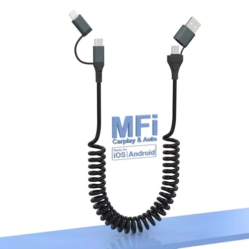 Cavo USB-C e Lightning Combo per Apple Carplay e Android Auto - MFi Certificato