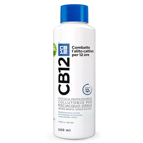 CB12 Collutorio Senza Alcool Antialito Cattivo con Fluoruro Effetto Prolungato