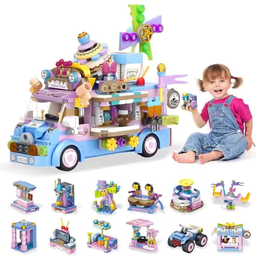 Charmofun Camper Van Kit di Costruzione per Bambine 6+ – Set Giocattolo Avventura