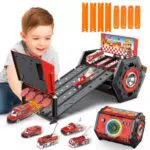 Charmofun Mini Macchine Pista con Luci e Musica, Giocattolo per Bambini 5+ Anni