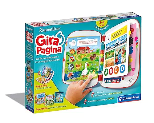 Clementoni Sapientino Girapagina - Libro Elettronico Educativo per Bambini 3-6 Anni