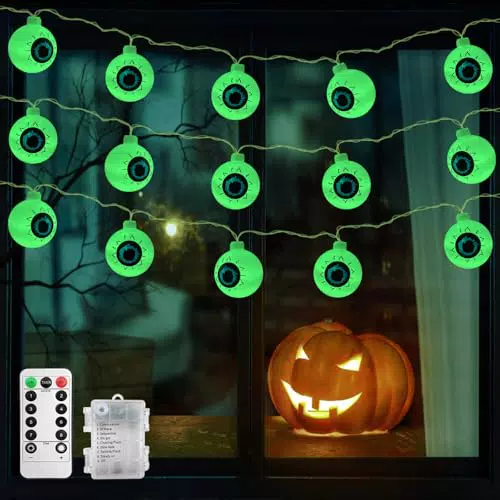 CNMTCCO Luci Decorative di Halloween con Telecomando - 8 Modalità - 5 m
