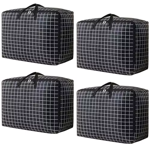 Cobenga Borsa portaoggetti grande da 4 pezzi, Borsa portaoggetti extra large da 105 litri con cerniere