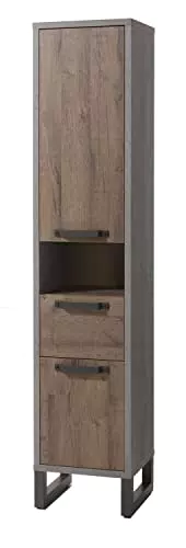 Composad Colonna LAFABRICA con Cassetto e Ante, Mobile Bagno Salvaspazio