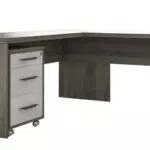 Composad Scrivania Angolare con Cassettiera a 3 Cassetti, Made in Italy