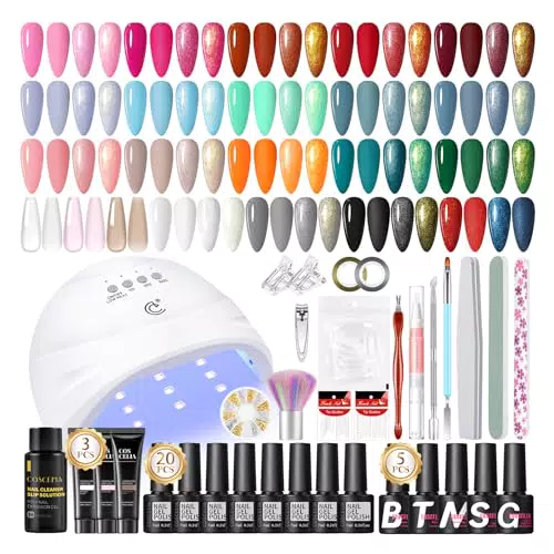 COSCELIA Kit Semipermanente Unghie con Top Coat e Matte Coat per Principianti