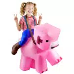 Costume Gonfiabile Halloween Maiale Rosa per Bambini e Adolescenti