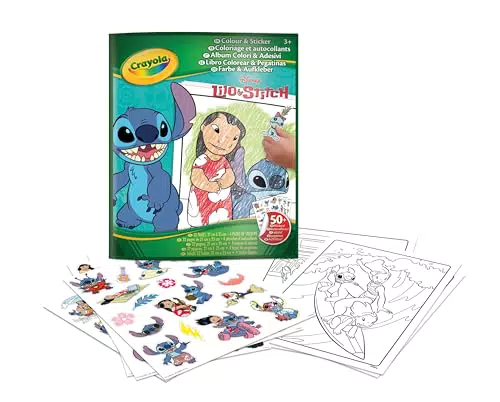 Crayola Album da Colorare Lilo&Stitch con Adesivi Inclusi - 04-0900G