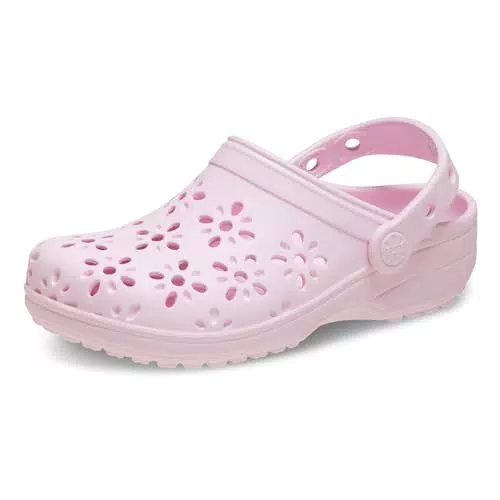 Crocs Classic Floral Cut Out Clog - Zoccoli Unisex per Bambini e Ragazzi