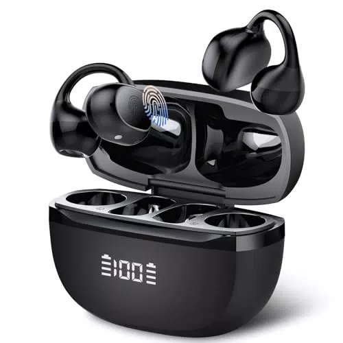 Auricolari Bluetooth On Ear 5.4 con Clip, Autonomia 48H e Impermeabilità IPX7