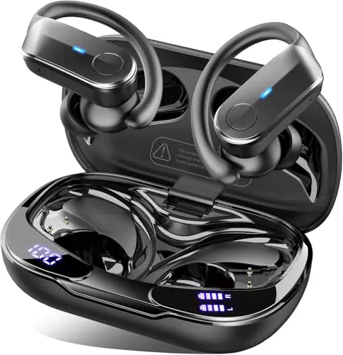 Cuffie Bluetooth 5.4 Sport HiFi Stereo con Cancellazione Rumore e Display LED