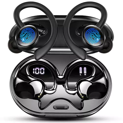 Cuffie Bluetooth 5.4 Sport con Cancellazione Rumore e LED Display - Impermeabili IP7