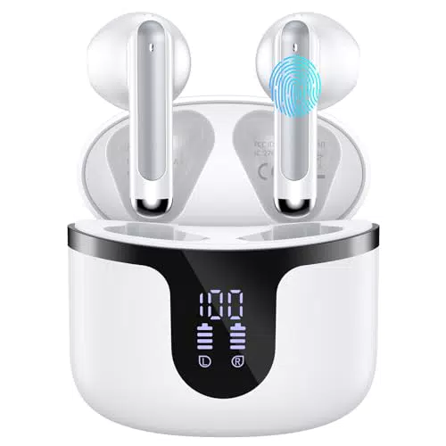 Auricolari Bluetooth 5.3 Wireless, Stereo HiFi, Mic HD, 50h, IP7 Impermeabili