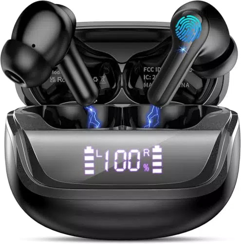 Cuffie Bluetooth 5.4 con Cancellazione Rumore e Impermeabilità IP7 - HiFi In-Ear