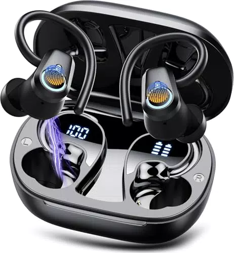 Auralite Cuffie Bluetooth Sport - Auricolari 5.3 con Cancellazione Rumore e IP7