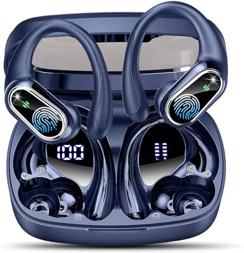Cuffie Bluetooth Sport Wireless 5.3 con Microfono e Cancellazione Rumore ENC