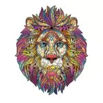 Cuteefun Puzzle in Legno Animale Leone per Adulti Forma Unica