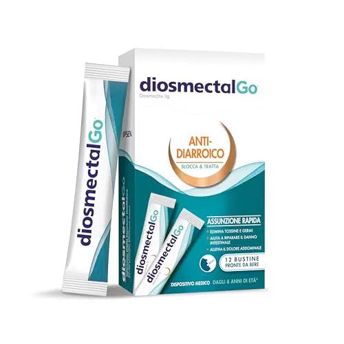 DiosmectalGo® Antidiarroico per Adulti e Bambini, Allevia Dolori e Ripara Intestino