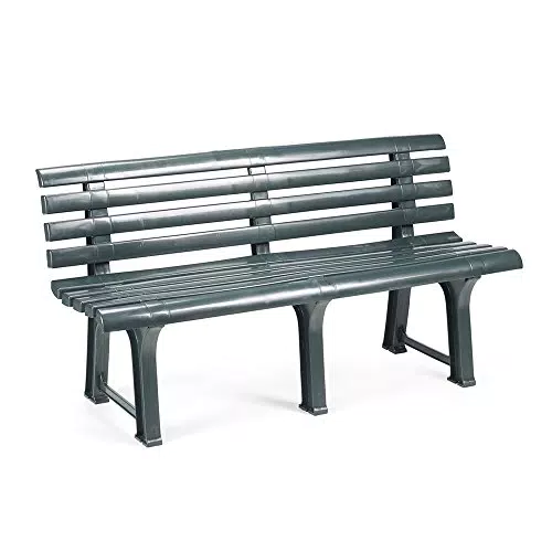 Dmora Panchina da Esterno Pomezia, Panca Monoblocco per Giardino Outdoor