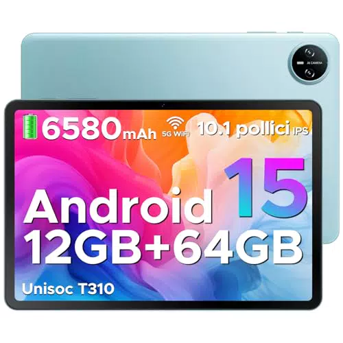 DOOGEE Tab A9 Tablet Android 10" - 12GB RAM, 64GB ROM, Batteria 6580mAh