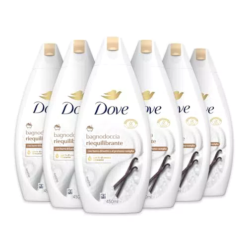 Dove Bagnodoccia Riequilibrante Idratante con Burro di Karité e Vaniglia 450ml
