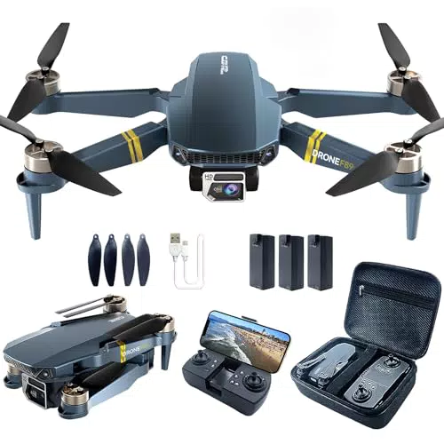 Drone Pieghevole con Telecamera 4K HD, 800 m di Portata, WiFi FPV, Motore Brushless