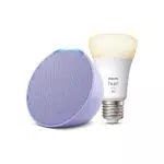 Philips Hue Lampadina LED Smart E27 compatibile con Alexa - Echo Pop Kit Base