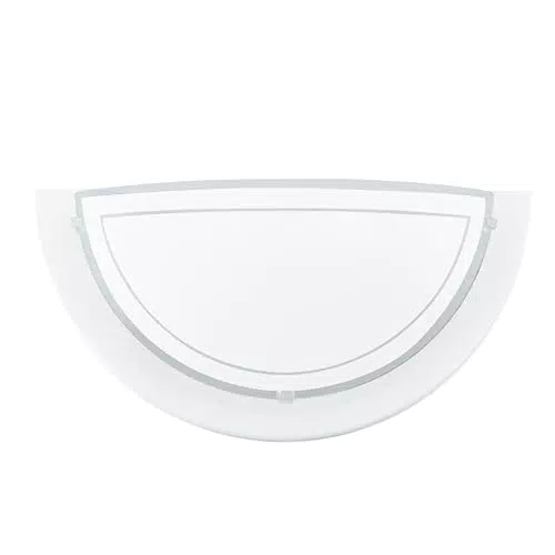 Eglo Lampada da parete Planet, applique per interni in acciaio e vetro, E27