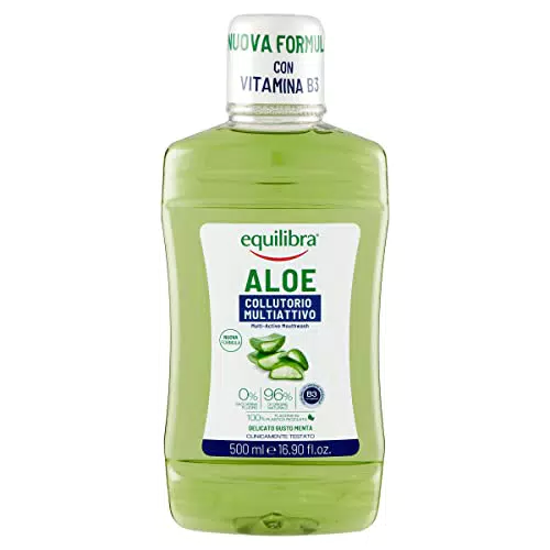 Equilibra Collutorio Multiattivo all'Aloe Vera per Alito Fresco e Protezione Dentale