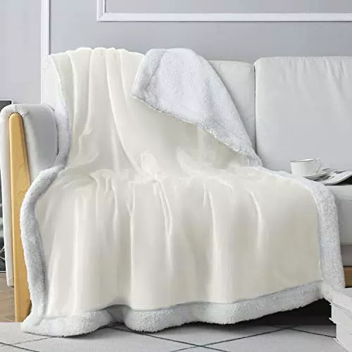 Everlasting Comfort Sherpa Fleece Blanket Reversibile e Ultra Soft