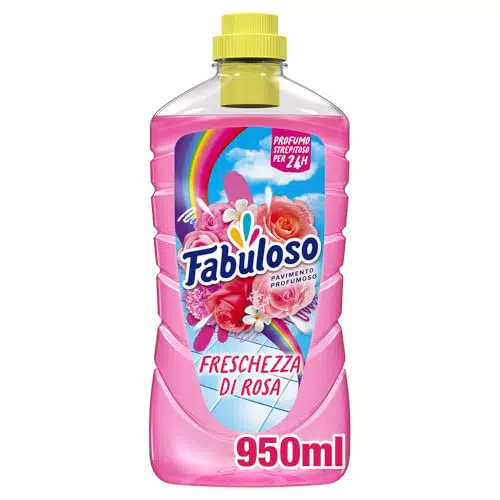 Fabuloso Detersivo Pavimenti Freschezza di Rosa | Detergente Multiuso Biodegradabile