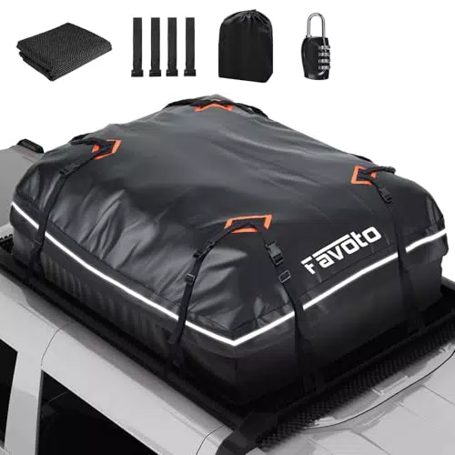 Favoto Box da Tetto Auto Impermeabile - Borsa Portapacchi Pieghevole