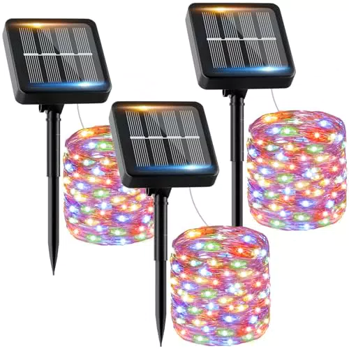 FIFlying Luci Solari da Giardino IP65 Impermeabili, 120 LED, 8 Modalità Decorativa