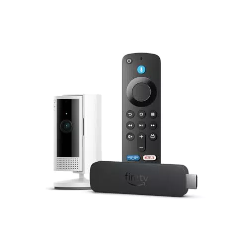 Fire TV Stick 4K e Ring Videocamera Interna per una Casa Intelligente