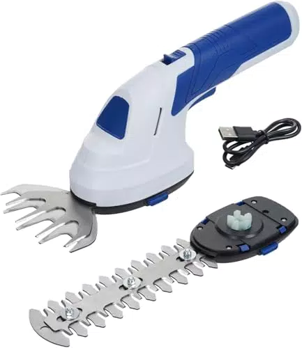 Forbici elettriche a batteria 2 in 1 per erba e siepi, ideale per giardino