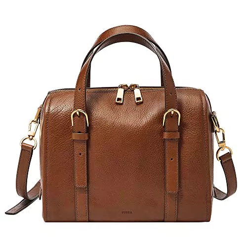 Fossil Carlie Satchel Donna - Borsa Elegante per Uso Quotidiano