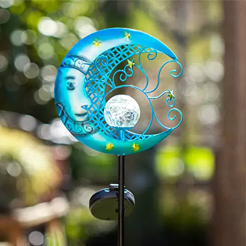 Gadgy Luci Solari da Giardino a Forma di Luna per Esterni e Patio