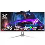 Gawfolk Monitor 34 IPS Ultra-Wide 120Hz, UWFHD, Adaptive Sync, HDMI, DisplayPort