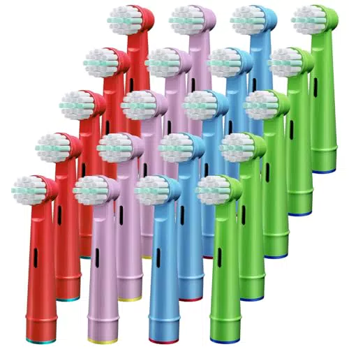 GENKENT 20 testine per spazzolino da denti elettrici Braun Oral B per bambini