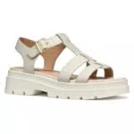 Geox D ADACTER S B, Sandalo Piatto Donna, Lt Sand