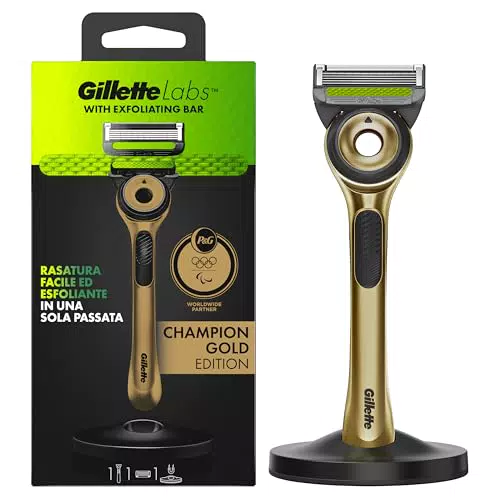 Gillette Labs Rasoio Manuale con Barra Integrata e Base Magnetica