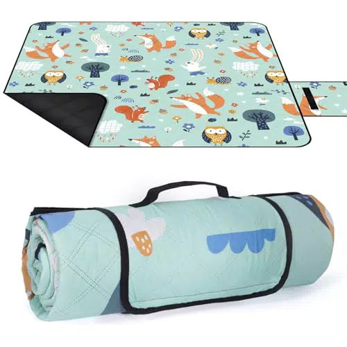 GLOSKIN Coperta Picnic Impermeabile Portatile per Spiaggia e Campeggio