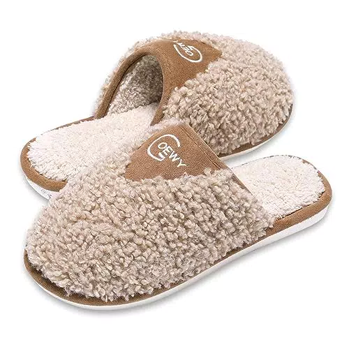 GOEWY Pantofole Donna Invernali Peluche Uomo Ciabatte Comode Caldo Scarpe di Cotone per Interni ed Esterni Lavabili in Lavatrice Camera da Letto Pantofole Natale San Valentino Regalo per Donne