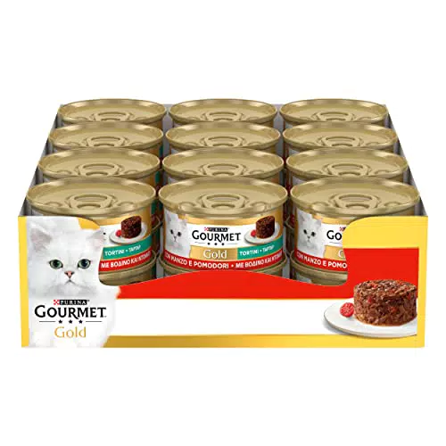 GOURMET Gold Cibo Umido per Gatti Adulti - Tortino con Manzo e Verdure